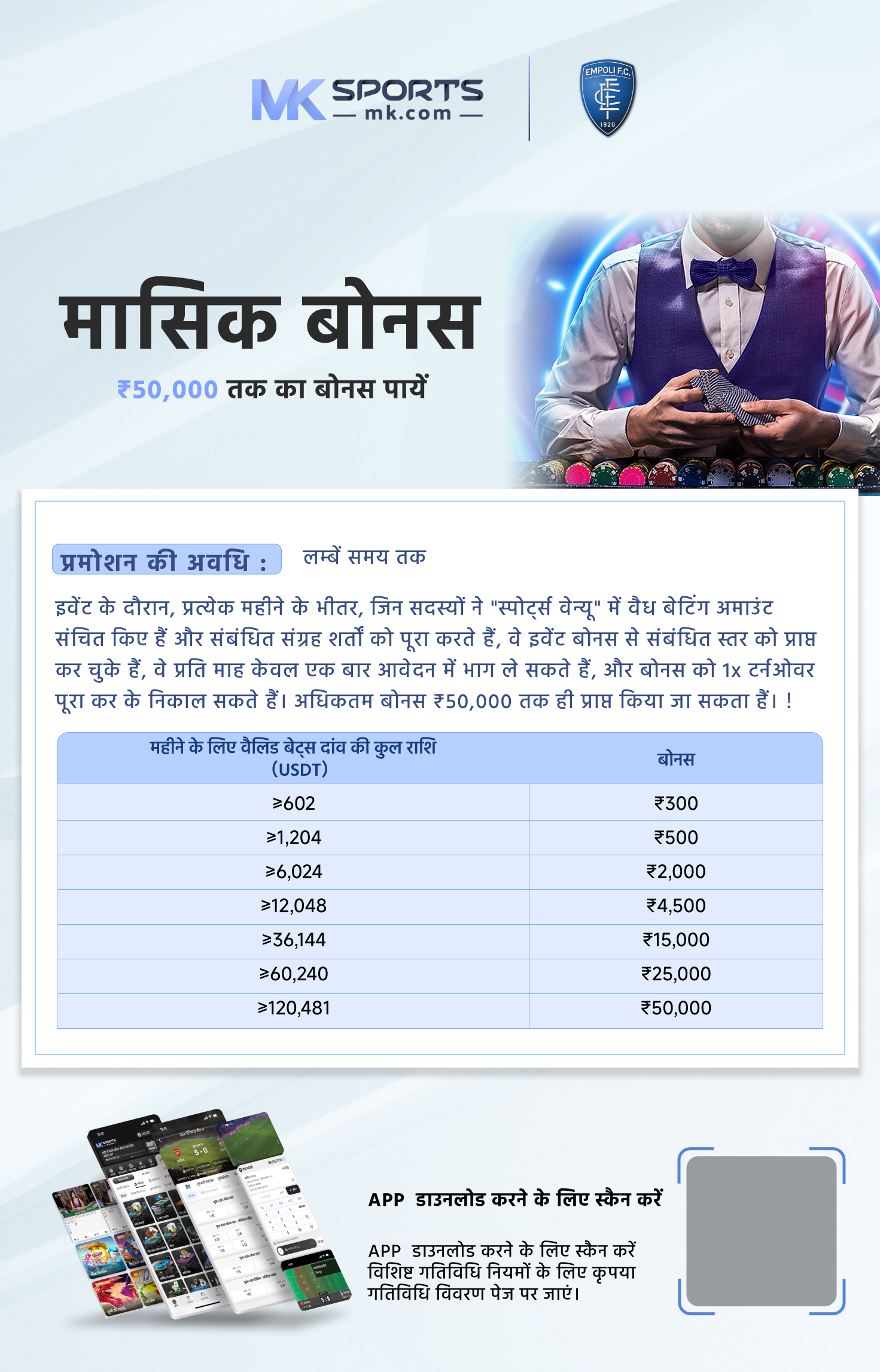 poker payout chart